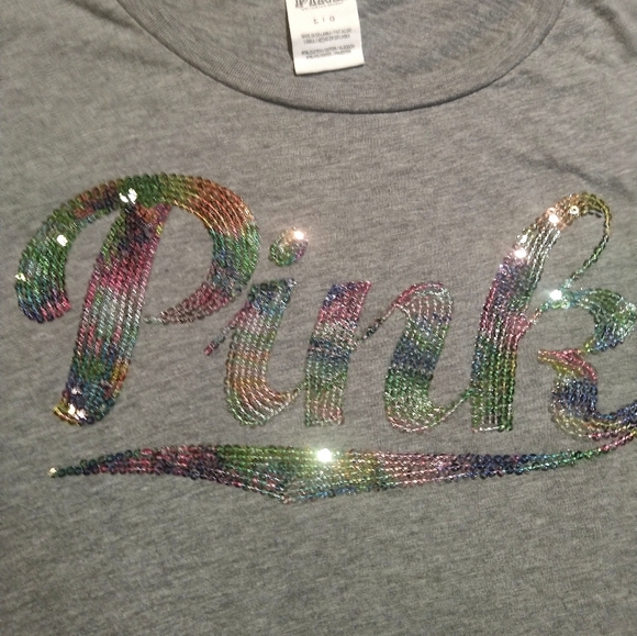 Victoria's Secret Pink VS Angel Wings Fold Over Flares Bling Set. L. - Picture 4 of 9